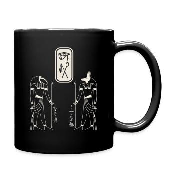 Ancient Egypt Gods Anubis Thoth Mythology Design - Tasse einfarbig - Schwarz - Rechts