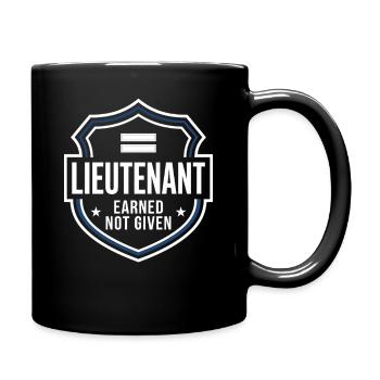 Polizeileutnant Polizeileutnant Dienstgrad Lt - Tasse einfarbig - Schwarz - Rechts