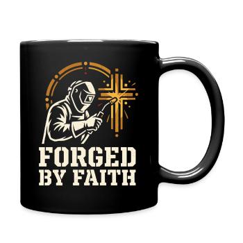 Motif soudeur avec étincelles en croix rétro - Mug uni - noir - Droite