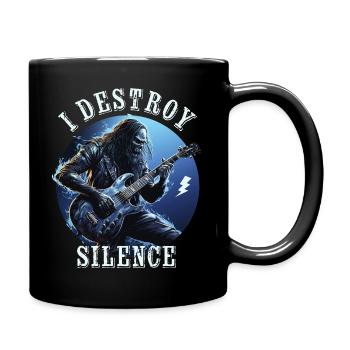 I destroy silence - Full Colour Mug - black - Right