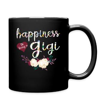 Cadeau mignon de la fête des mères de la Grand-mère avec une chemise Gigi Fleur - Mug uni - noir - Droite