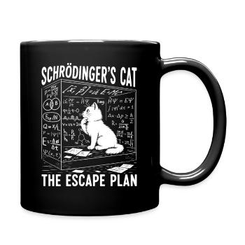 Schrödingers Cat The Escape Plan - Tasse einfarbig - Schwarz - Rechts