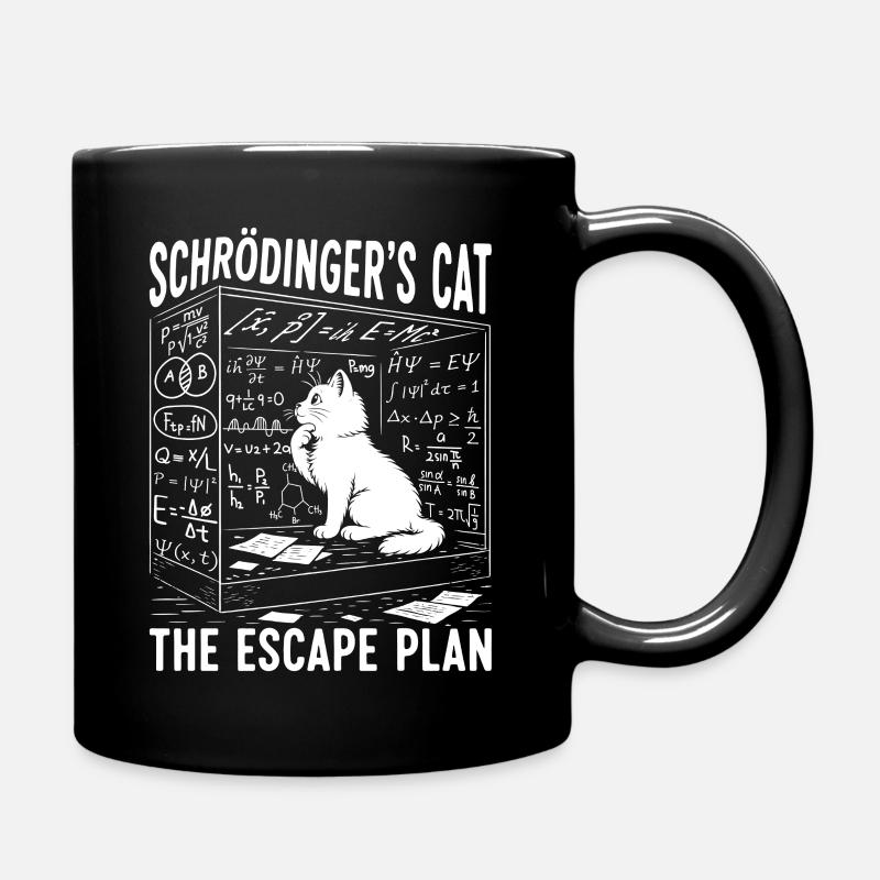 Schrödingers Cat The Escape Plan - Tasse einfarbig - Schwarz