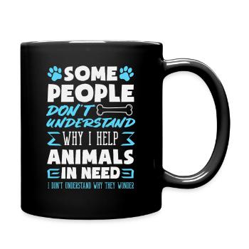 Animal Rescue Animal Shelter Foster Family Adoption - Full Colour Mug - black - Right