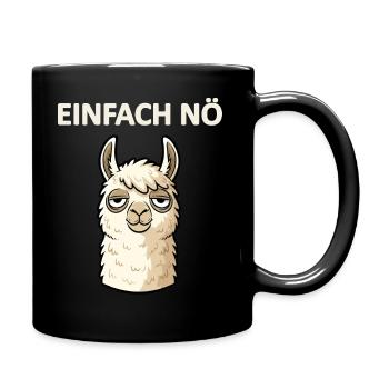 Lama funny saying just nope - Full Colour Mug - black - Right