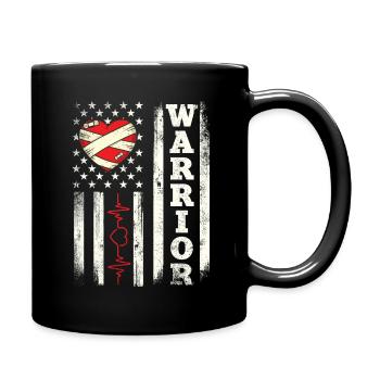 Warrior Heart Attack Survivor Recovery - Full Colour Mug - black - Right