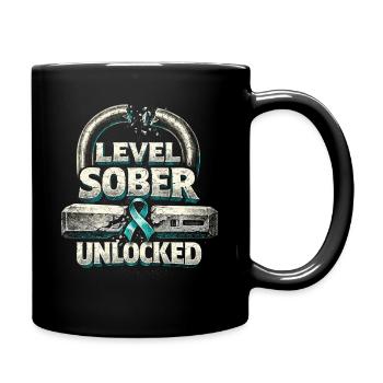 Detox Withdrawal Addict Level Sober Unlocked - Full Colour Mug - black - Right