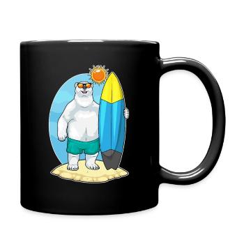Été de planche de surf à Polar Bear Beach - Mug uni - noir - Droite