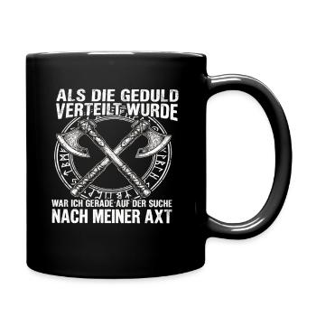 Wikinger Shirt für Männer mit Humor - Tasse einfarbig - Schwarz - Rechts