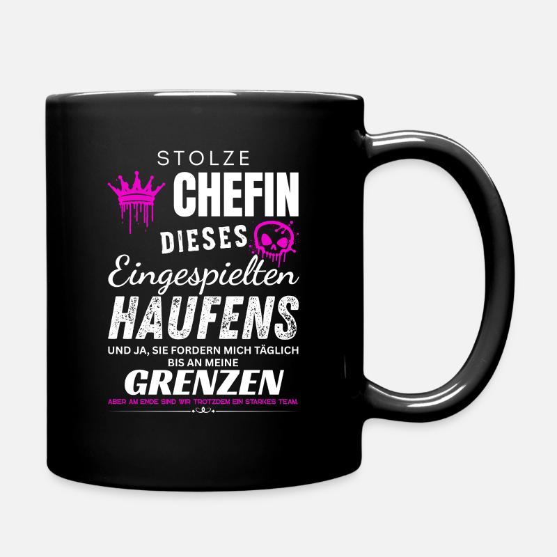 Stolze Chefin eingespielte Haufen Chefin Geschenke - Full Colour Mug - black