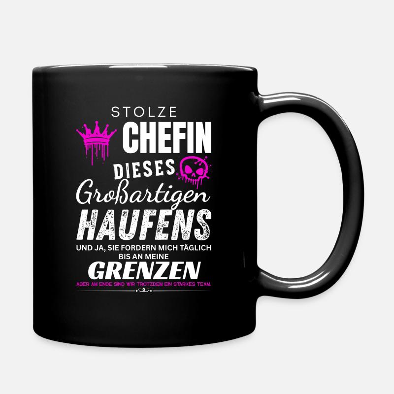 Stolze Chefin großartiger Haufen Chefin Geschenke - Full Colour Mug - black