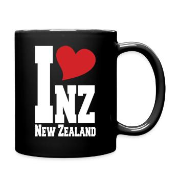 I Love New Zealand NZ Proud New Zealander - Full Colour Mug - black - Right