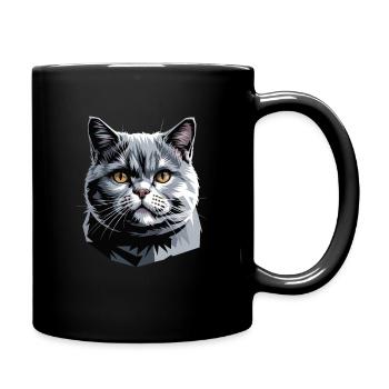 British Shorthair Chat BKH Chat Maman Chats Mignons - Mug uni - noir - Droite