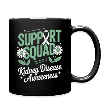 Grünes Band des Support Squad Kidney Awareness - Tasse einfarbig - Schwarz - Rechts
