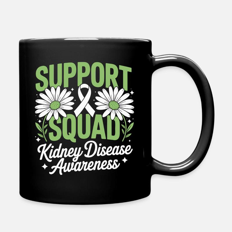 Support Squad Kidney Awareness - Full Colour Mug - black
