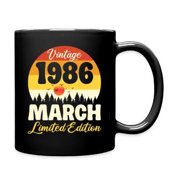 Anniversaire 40 ans Mars 1986 Cadeau Vintage Rétro - Mug uni - noir - Droite