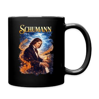 Schumann Piano Fire Portrait - Full Colour Mug - black - Right