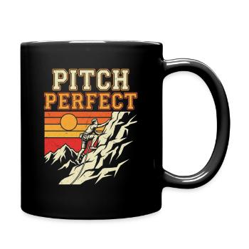 Pitch Perfect Klettern Alpin Sonnenuntergang - Tasse einfarbig - Schwarz - Rechts