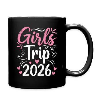 Girls' Strip 2026 Pink Design - Full Colour Mug - black - Right