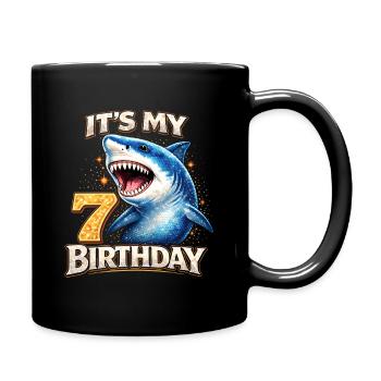 Its My 7 Birthday Hai Geburtstag - Full Colour Mug - black - Right