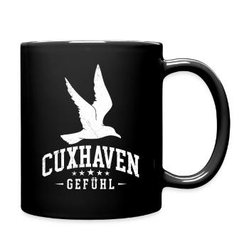Cuxhavener CUXHAVEN GEFÜHL Lustiges - Tasse einfarbig - Schwarz - Rechts