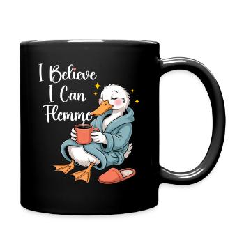 Humor – ich glaube, ich kann Flemme - Tasse einfarbig - Schwarz - Rechts