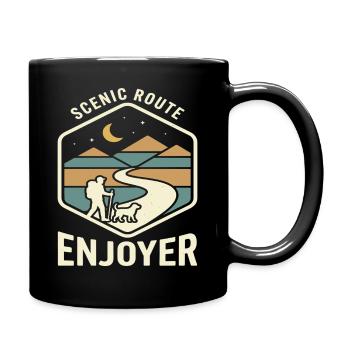 Scenic Route Enjoyer Wander Motif - Full Colour Mug - black - Right