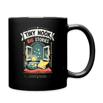 Tiny House Tiny Nook Big Stories - Tasse einfarbig - Schwarz - Rechts