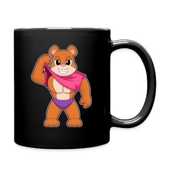 Bear Bodybuilder Bodybuilding Sport - Full Colour Mug - black - Right