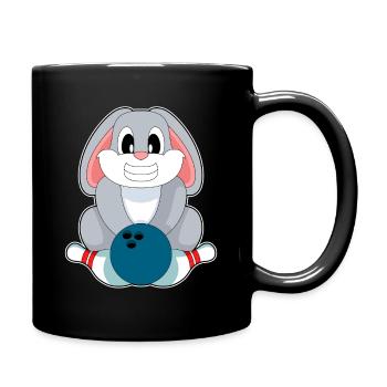 Hase Bowling Bowlingkugel Pin - Tasse einfarbig - Schwarz - Rechts
