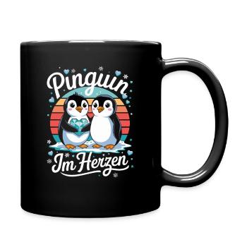  Pinguin Im Herzen Süße Pinguin Liebe Für Pinguin - Tasse einfarbig - Schwarz - Rechts