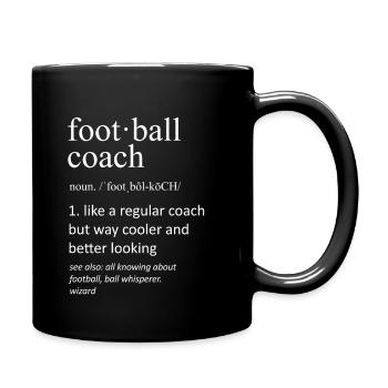Funny Football Coach Definition Noun Slogan - Full Colour Mug - black - Right