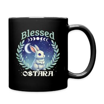 Ostara Happy Easter Pagan Spring - Full Colour Mug - black - Right