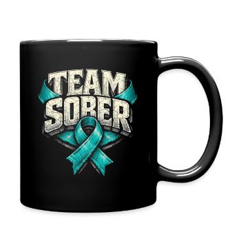 Detoxification Withdrawal Addicted Team Sober - Full Colour Mug - black - Right