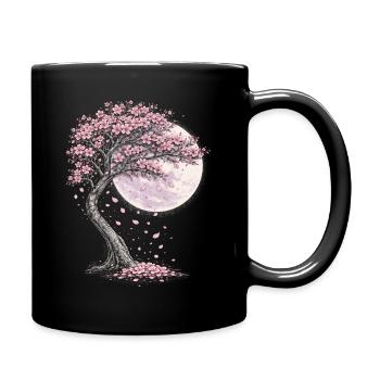 Cherry Blossom Sakura Cherry Blossom - Full Colour Mug - black - Right