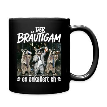 Bachelor Party Men Shirt Groom Bachelor Party - Full Colour Mug - black - Right