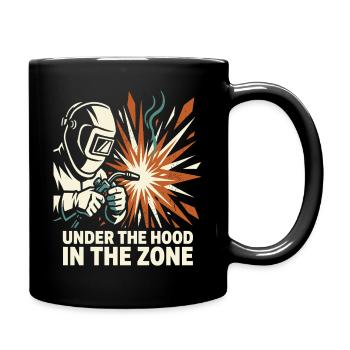 Conception Spark Focus du casque de soudeur - Mug uni - noir - Droite
