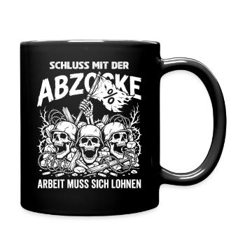 Mettez fin à l’arnaque : le travail en vaut la peine - Mug uni - noir - Droite