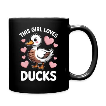 Enten Sprüche Ente Lustiges Enten Geschenk - Tasse einfarbig - Schwarz - Rechts