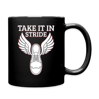 Marathonien : prenez la course avec calme - Mug uni - noir - Droite