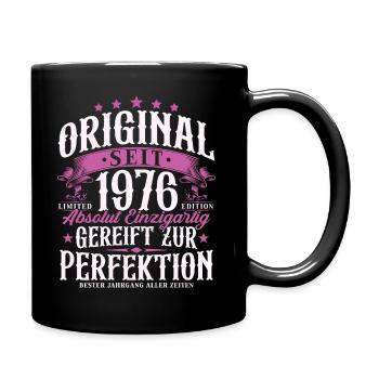 Original 1976 Jahrgang Retro Geburtstag Geschenk - Tasse einfarbig - Schwarz - Rechts