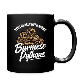  Python Lover Snake Mom Terrarium Reptile Dad - Full Colour Mug - black - Right
