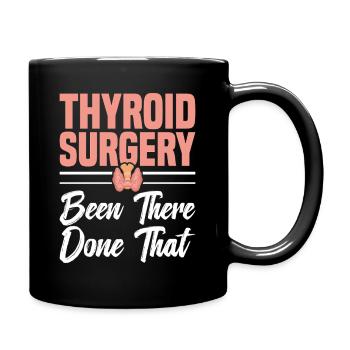 Schilddrüsenentfernungs-Chirurgie-Artikel Schilddrüsenreparatur - Tasse einfarbig - Schwarz - Rechts