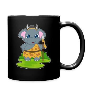 Elephant Warrior Spear - Full Colour Mug - black - Right