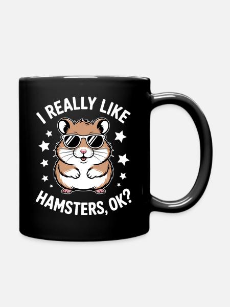 Hamster Sprüche Hamster Lustiges Hamster Geschenk - Tasse einfarbig - Schwarz