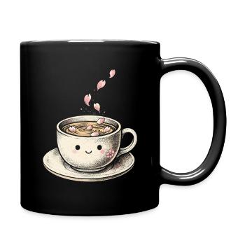 Cherry Blossom Sakura Cherry Blossom - Full Colour Mug - black - Right