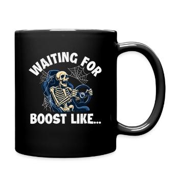 Waiting For Boost Like Turbo Muscle - Full Colour Mug - black - Right