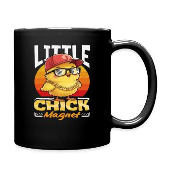 Chick Magnet Küken Lustig Cool - Tasse einfarbig - Schwarz - Rechts