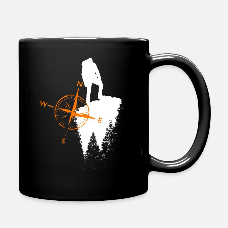 Motif de vagabond avec compa - Mug uni - noir