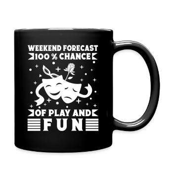 Théâtre Week-End Prévision, pièce de théâtre & comédie musicale d’acteur amusant - Mug uni - noir - Droite